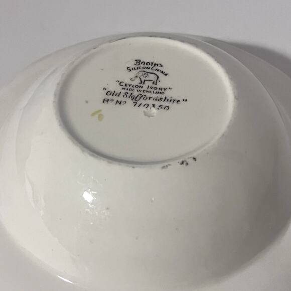 Booths Vintage Floral China Dish Made in England Ceylon Ivory Old Staffordshire - Picture 6 of 7